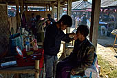 Inle Lake Myanmar. The market of the village of Nampan on the eastern lakeshore. 